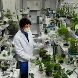 plant scientist in a laboratory miyazaki