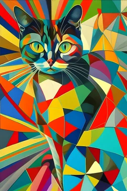 colorful cat , Robert Delaunay,