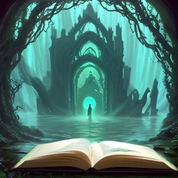 In a realm where enchantments abound and fantastical adventures await, a peculiar sight captures your attention: a mesmerizing floating book with ethereal tendrils of magic swirling around it. As you approach, the tome beckons you to open its pages and immerse yourself in its enchanted world. Describe what unfolds as you delve into the book's magical narrative, encountering mystical creatures, awe-inspiring landscapes, and a quest that holds the key to unlocking extraordinary powers.