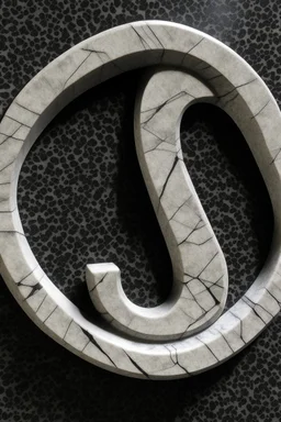 The telephone symbol is made of granite and marble