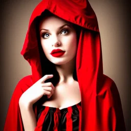 sultry, big buxomed red riding hood