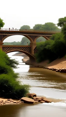 Sudan buildings, river, bridge