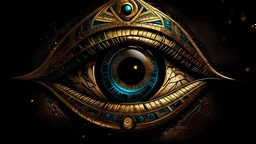 Egyptian eye of Horus abstract nft cyber realistic