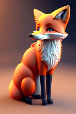 Cute fox 3D