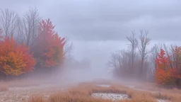 The peaceful season of autumn. Season of mists and mellow fruitfulness. Beautiful atmospheric photograph showing Nature preparing for winter.