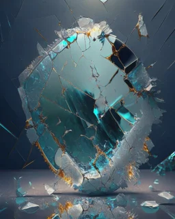 AI shattered glass marble art realisticv2 surrealism 4k resolution art