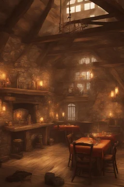 Warm and cozy medieval tavern