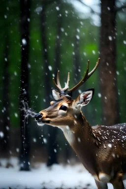 a Christmas picture in including a rain deer