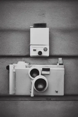 Minimalist art of an old camera