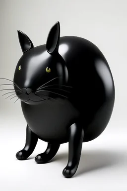 balloon shaped like the butt of a black cat