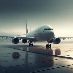 i want to create ai image for photo backgrounds of an aeroplane parked in the runaway
