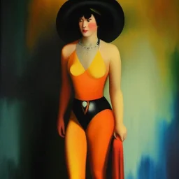 Full body portrait, painting, medium shot lady Bauhaus