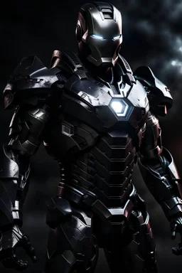 Ironman with armor made of darkness