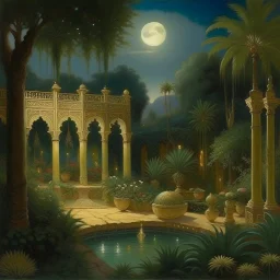 oriental arabic garden painting Neoclassicism arabic night