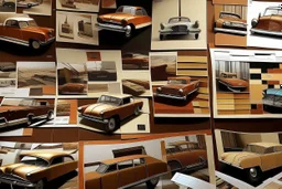 mood board for architectural graduation project and its a cars museum and the colors are brown