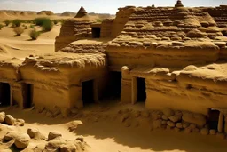 Generate a image of Mud House look Like Quetta Serena. In the abckgorund show the tarren and desert land of Balochsitan