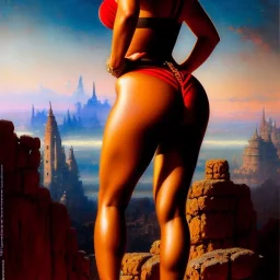 Drawing of beautiful face,'beautiful booty,Busty Fallout4 woman Vault dweler',intense stare, ancient skintight armor, balanciaga fashion clothe painting by gaston bussiere, greg rutkowski, yoji shinkawa, yoshitaka amano, tsutomu nihei, donato giancola, tim hildebrandt, Oil on canvas, cinematic composition, extreme detail,fit full head inside picture,16k