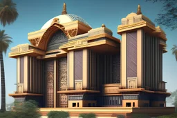 Grand scale Indian Architecture modern futuristic, inspired by hindu Architecture