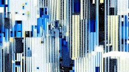 digital glitch pattern snow geometric abstraction by per kirkeby