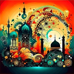 Abstract Month of Ramadan