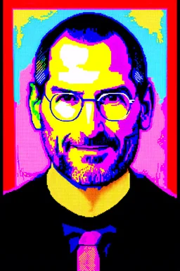 pop art pixels 1000 images warhol style x steve jobs portrait