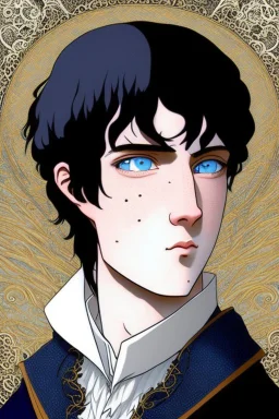 black hair freckles blue eyes young wizard beardsley