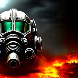Clear Focus, High resolution, power armor, fallout, atomic-bunker, gasmask, extremely detailed digital painting, extremely detailed face,