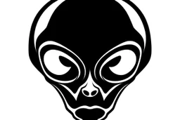 alien head clip art stencil