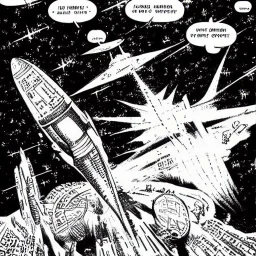 starships versus space monster in the cosmos by winsor mcCay and alex raymond