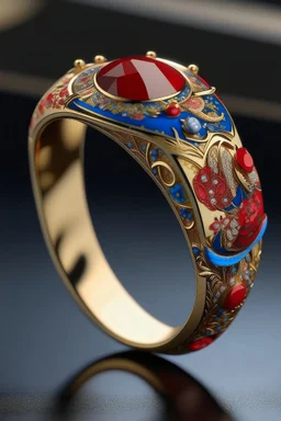 A ring for modern 18-year-olds inspired by 3D oriental art