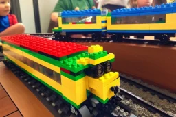 Lego Train in lego central Station New York