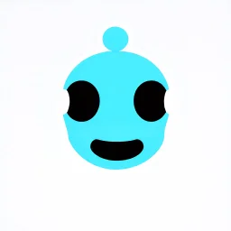 AI Robot LOGO simple, winking face