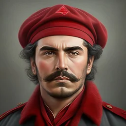 Portrait of a man, communist style art