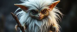 what sauron actually looks like as a quickling gremlin with long fluffy white fur