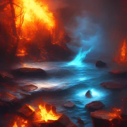 Fire in water