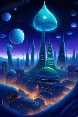 Oregami galaxy city in the universe with cool aliens