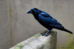 A crow that looks like a cat