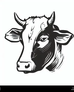 I want a bovine head in vector