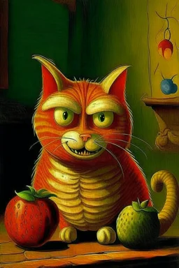 Portrait of a cat by Van Gogh