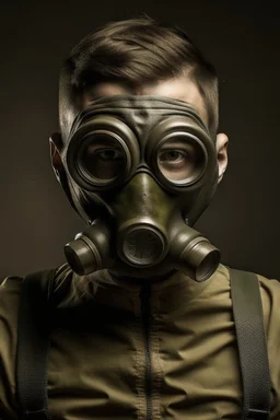Man with gas mask