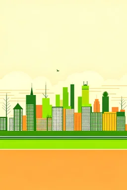 Create an image that visually represents the connection between an urban skyline and a rural landscape, highlighting how both areas rely on each other for sustainability.