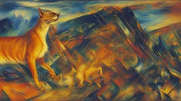 Puma in der Wüste von Franz Marc