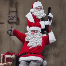 santa, banksy