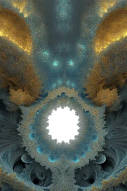 [fractal art: Mandelbulb 3d] Diptych with his synthography and my fractal [Shattered Image, Shot the texture and then rewound the film and double exposed from multiple patterns]
