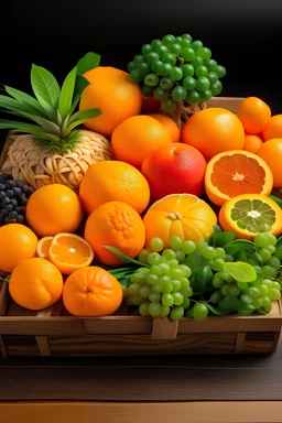 the full word JARDISERVICE made by citrus fruits