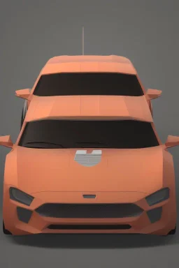 low poly car game, big spoiler