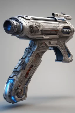 futuristic spacegun, photorealistic, intricate design, heroic, fun