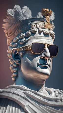 roman emperor with sunglasses