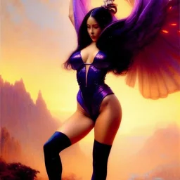 Drawing of beautiful face,'beautiful booty,Busty Psylocke',intense stare, ancient skintight armor, balanciaga fashion clothe painting by gaston bussiere, greg rutkowski, yoji shinkawa, yoshitaka amano, tsutomu nihei, donato giancola, tim hildebrandt, Oil on canvas, cinematic composition, extreme detail,fit full head inside picture,16k