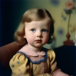 model lindsey wixson as a toddler, autochrome